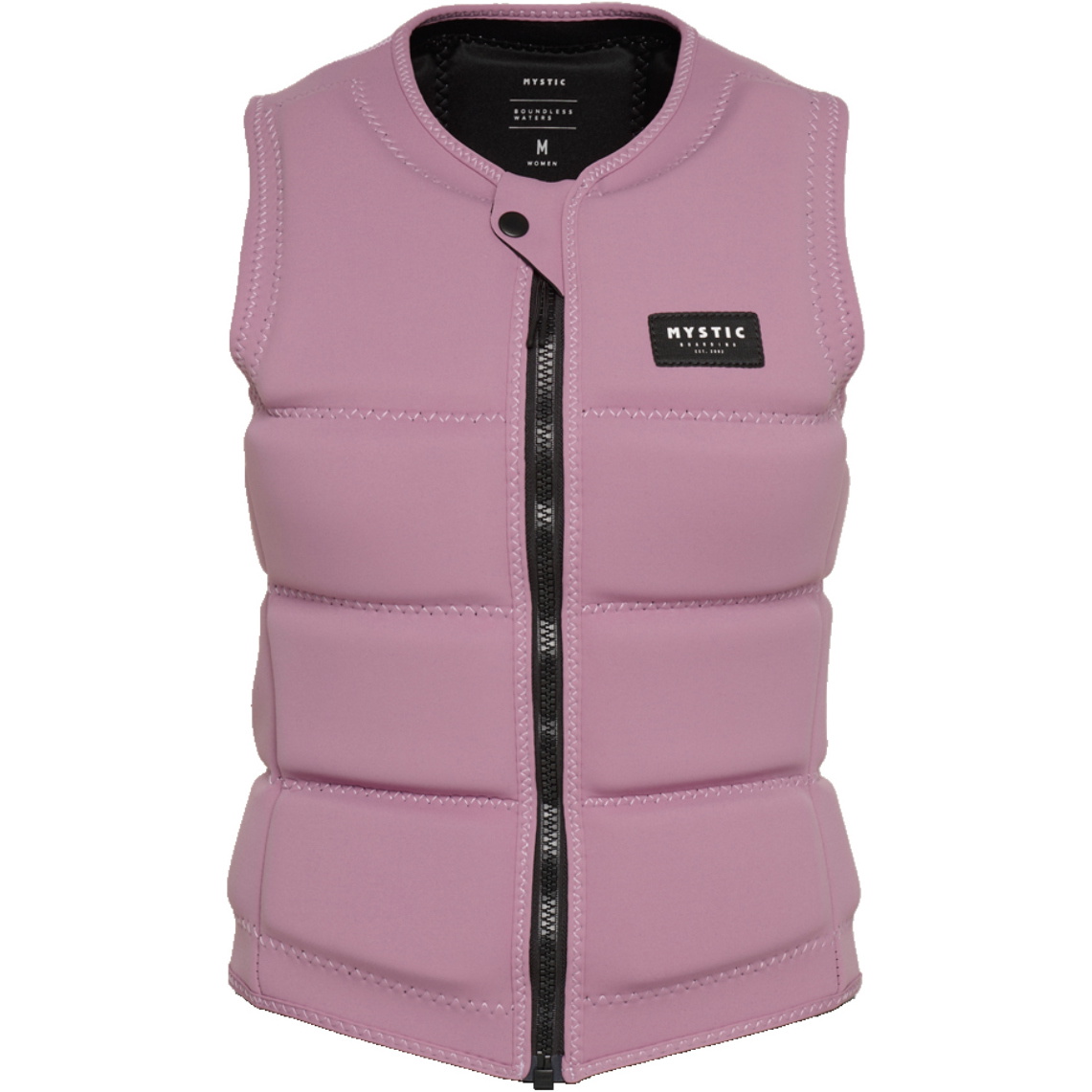 2026 Mystic Womens Star Front Zip Wake Impact Vest 35005.240246 - Rosewood